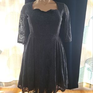 Blue lace lindy bop dress